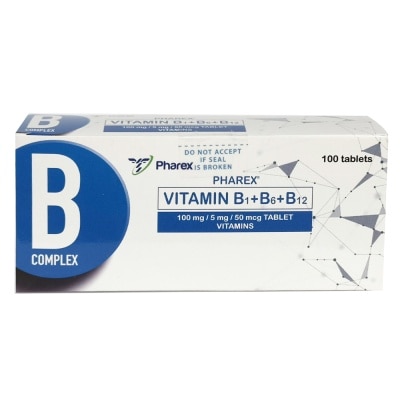 PHAREX Vitamin B1 + B6 +B12 Complex 1 Tablet