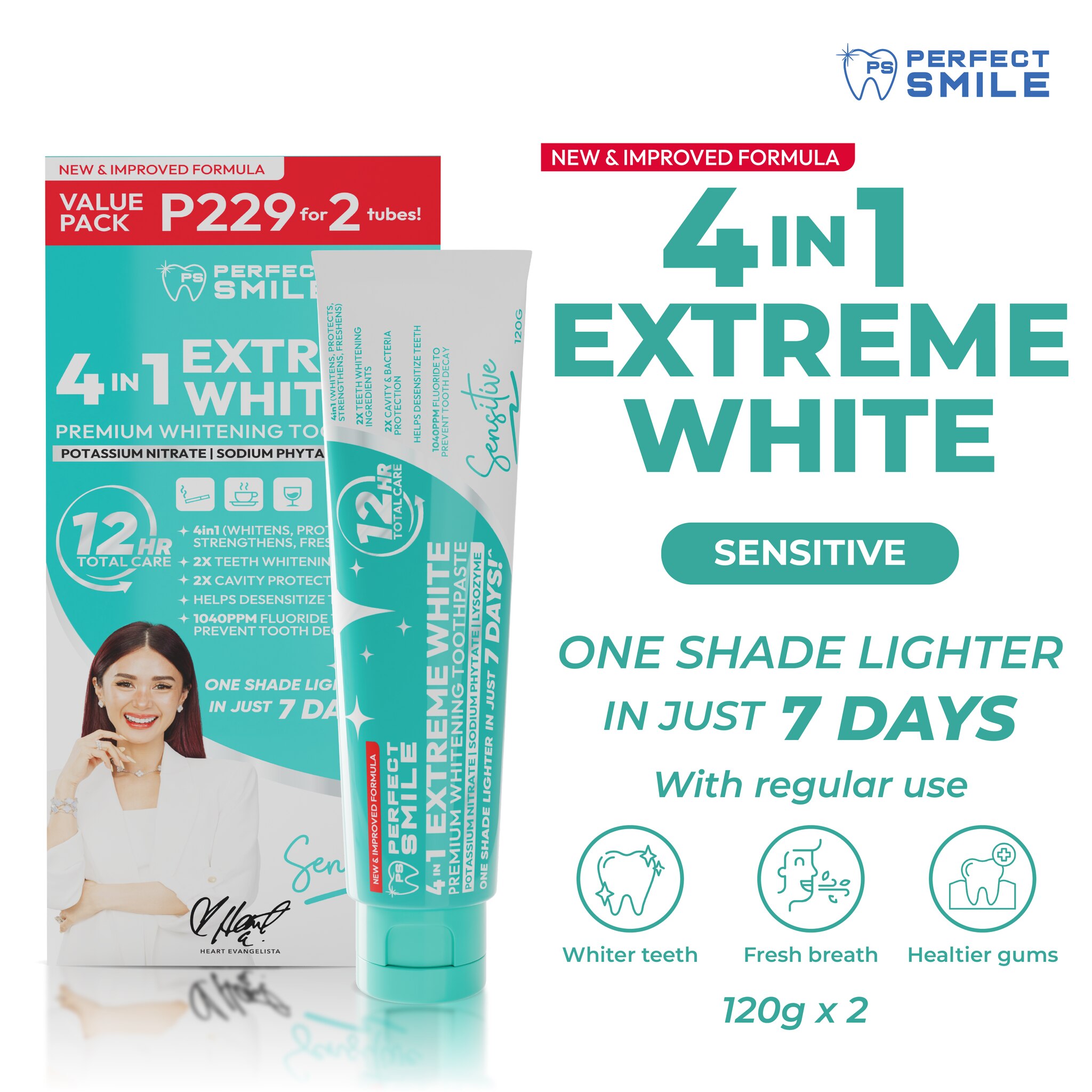 PERFECT SMILE, PERFECT SMILE 4in1 Extreme White Premium Whitening ...