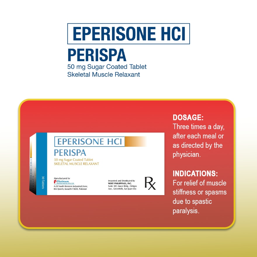 Eperisone 50mg 1 Tablet [Prescription Required]