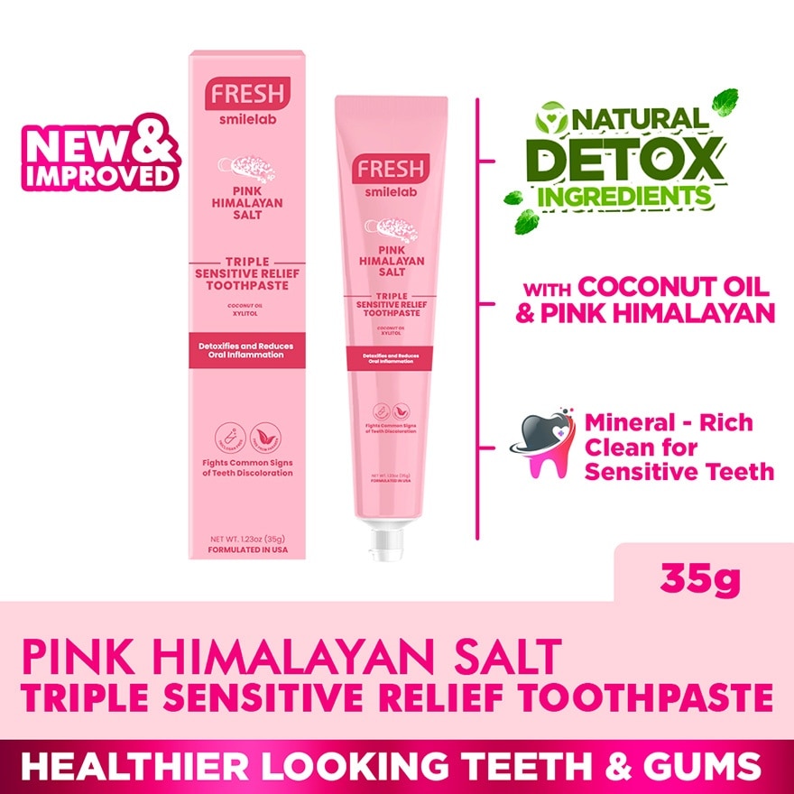 FRESH Smilelab Triple Sensitive Relief Pink Himalayan Toothpaste 35g image