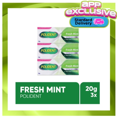 POLIDENT - Polident Denture Adhesive Fresh Mint 20g - Pack of 3 image
