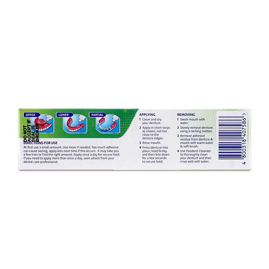 Denture Adhesive Fresh Mint Cream 40g image