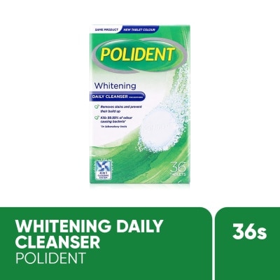 POLIDENT Whitening Daily Cleanser Denture 36 Tablets image