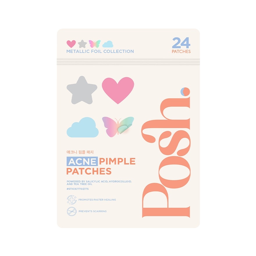 POSH SKIN Acne Pimple Patches Metallic Foil Collection 24 Pieces