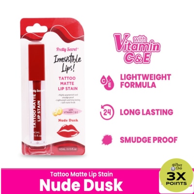 PRETTY SECRET Tattoo Matte Lip Stain Fierce Red 4.5ml