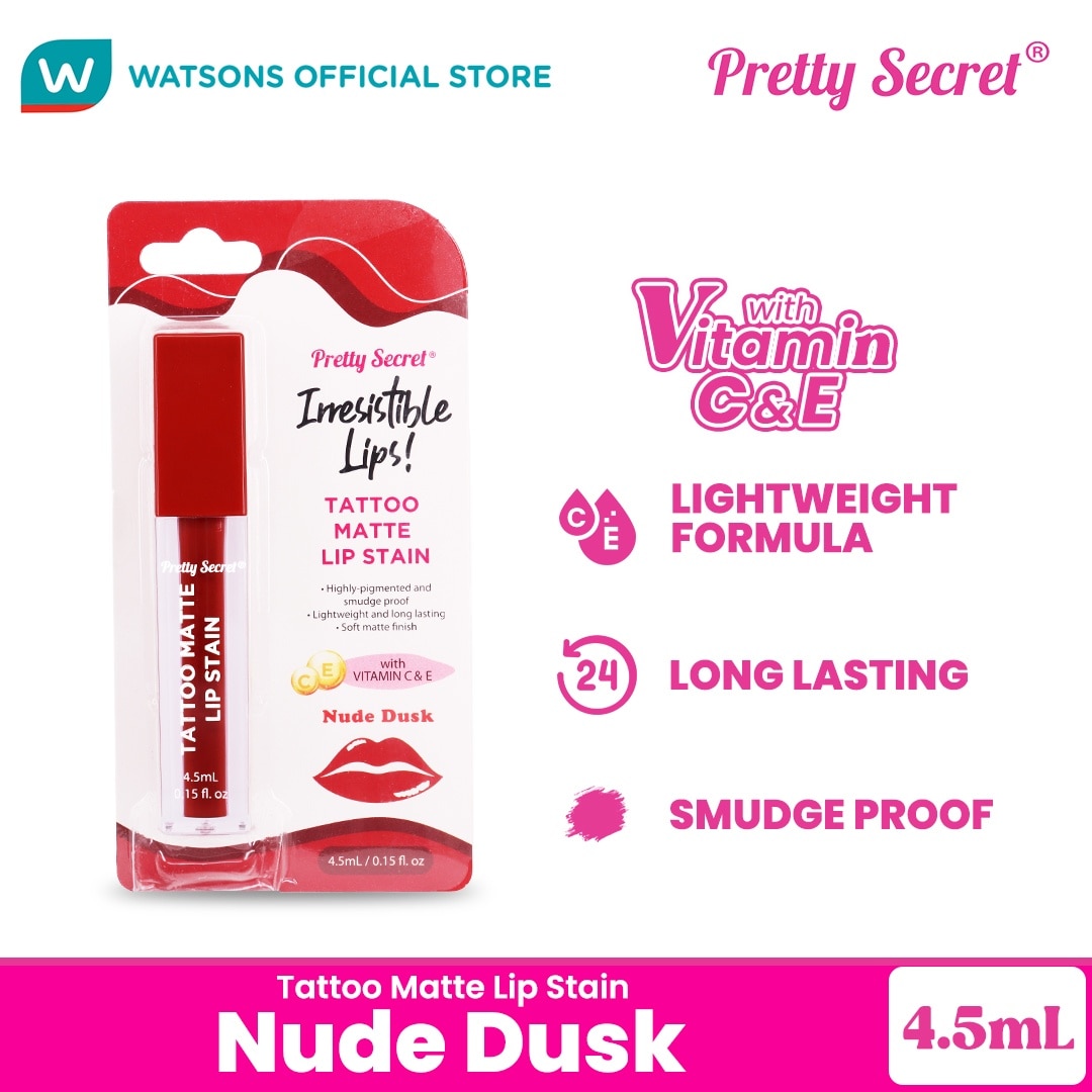 Tattoo Matte Lip Stain Fierce Red 4.5ml