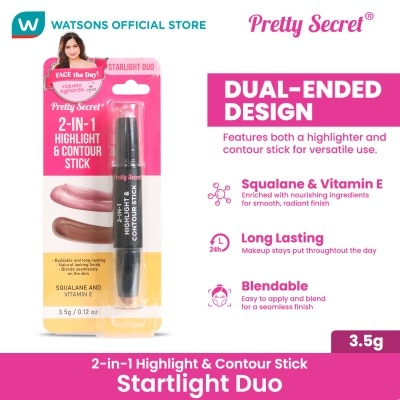 PRETTY SECRET Starlight Duo Contour & Highlighter Stick 3.5g