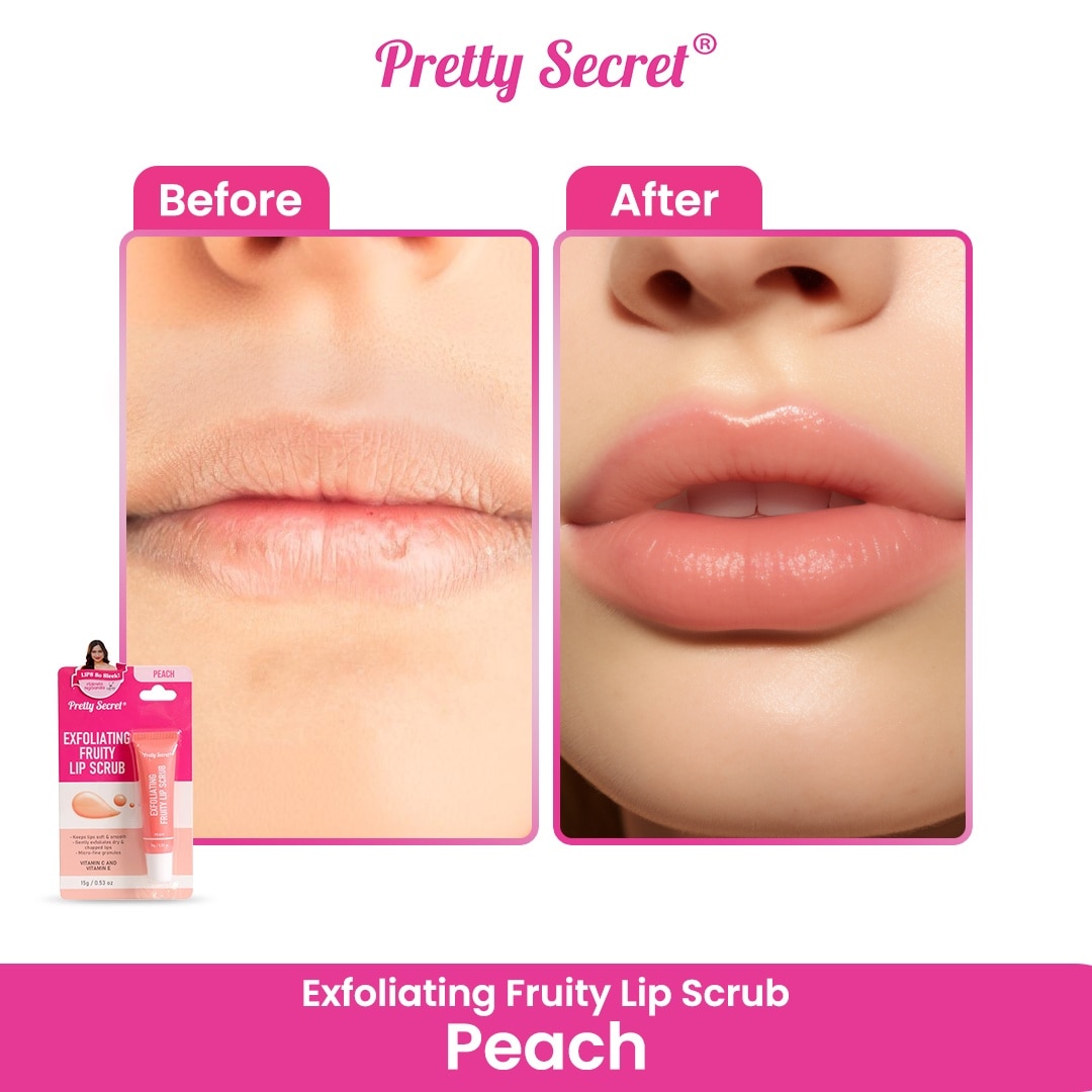 PRETTY SECRET Exfoliating Lip Scrub Peach 15g