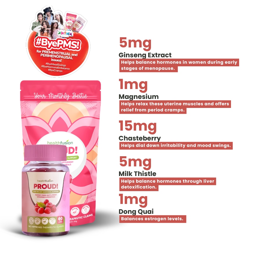 HEALTH FUSHION Proud Food Supplement Gummies with Vitamin B6 and Herbal Extracts image