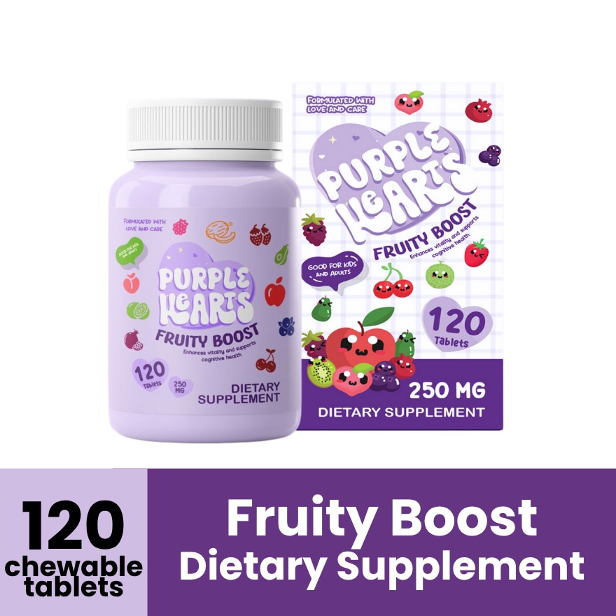 PURPLE HEARTS Fruity Boost 250mg 120 Tablets