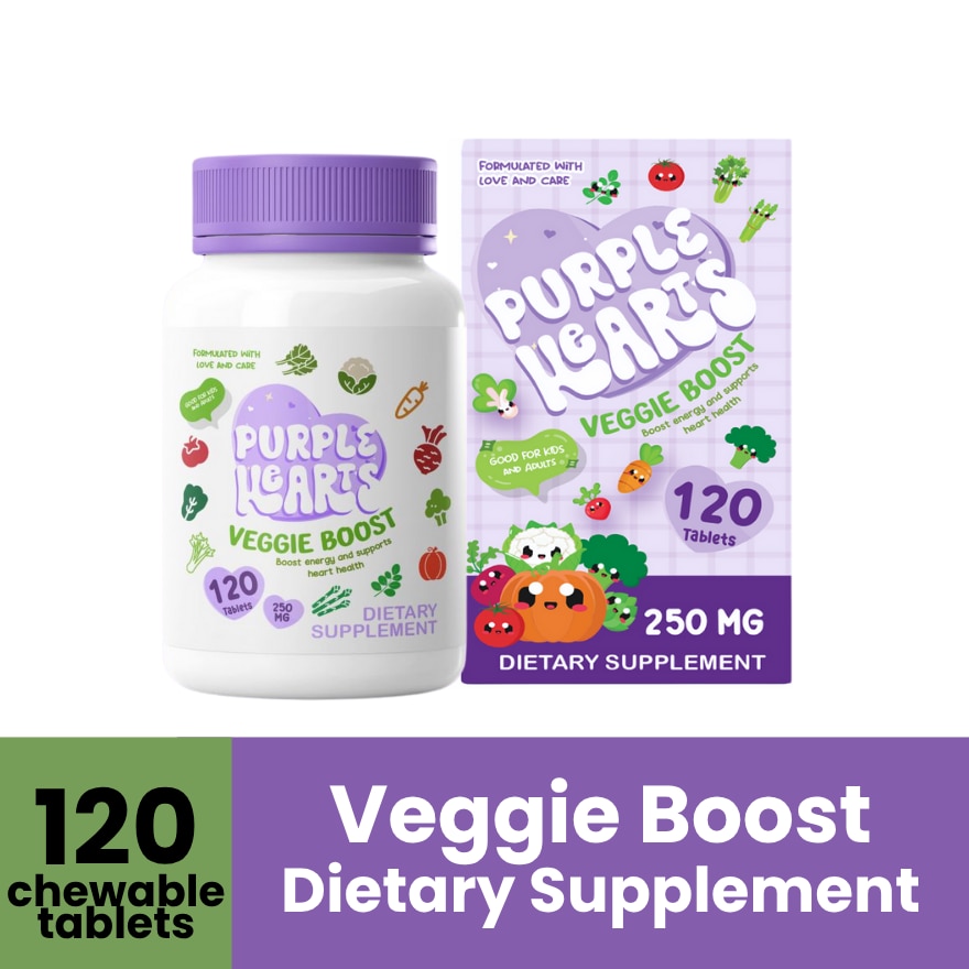 PURPLE HEARTS Veggie Boost 250mg 120 Tablets