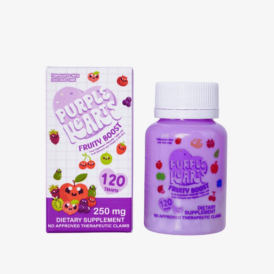 PURPLE HEARTS Fruity Boost 250mg 120 Tablets