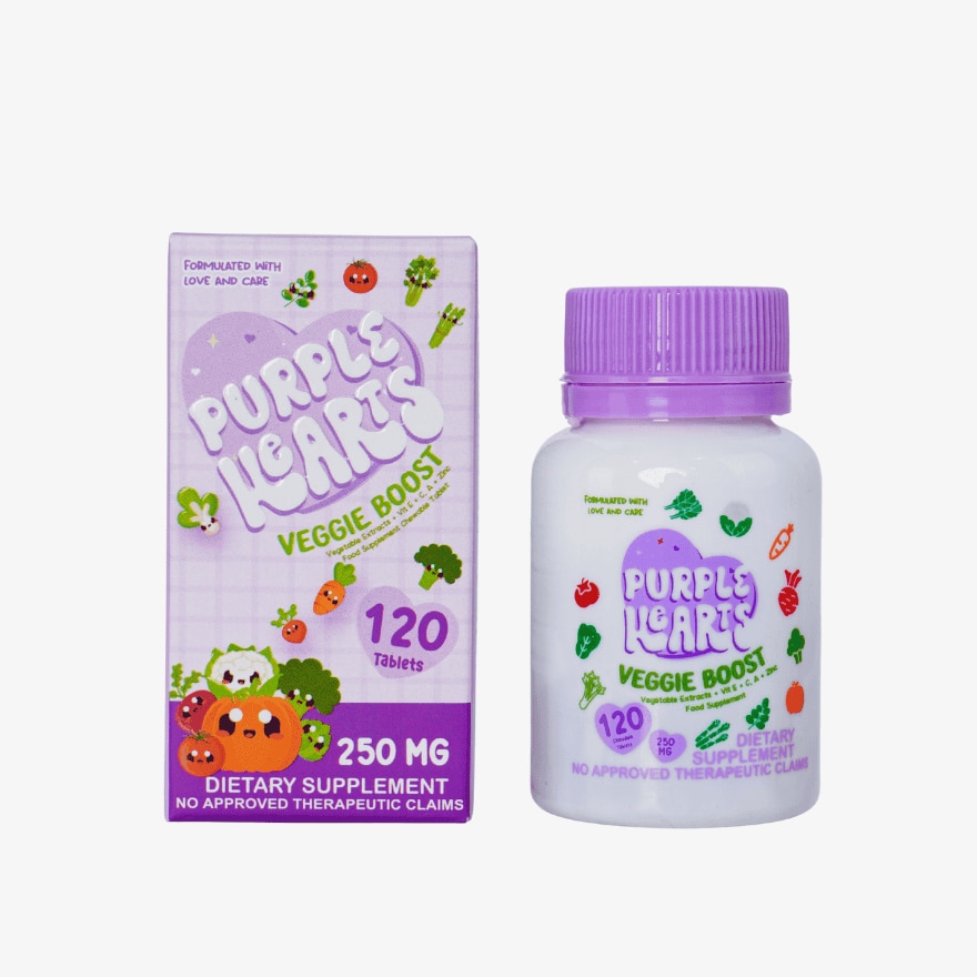 PURPLE HEARTS Veggie Boost 250mg 120 Tablets