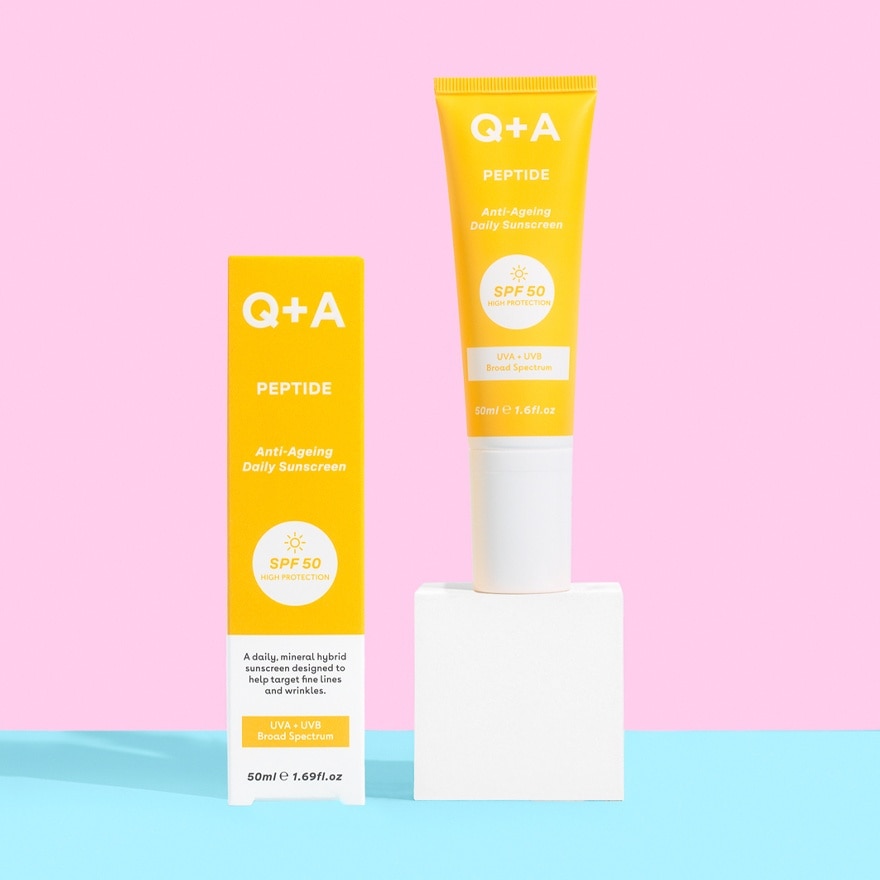 Q + A Peptide Anti-Ageing Daily Sunscreen SPF 50 50ml