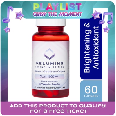 RELUMINS - L-Glutathione Bot 1000mg 60 Vegetarian Capsules