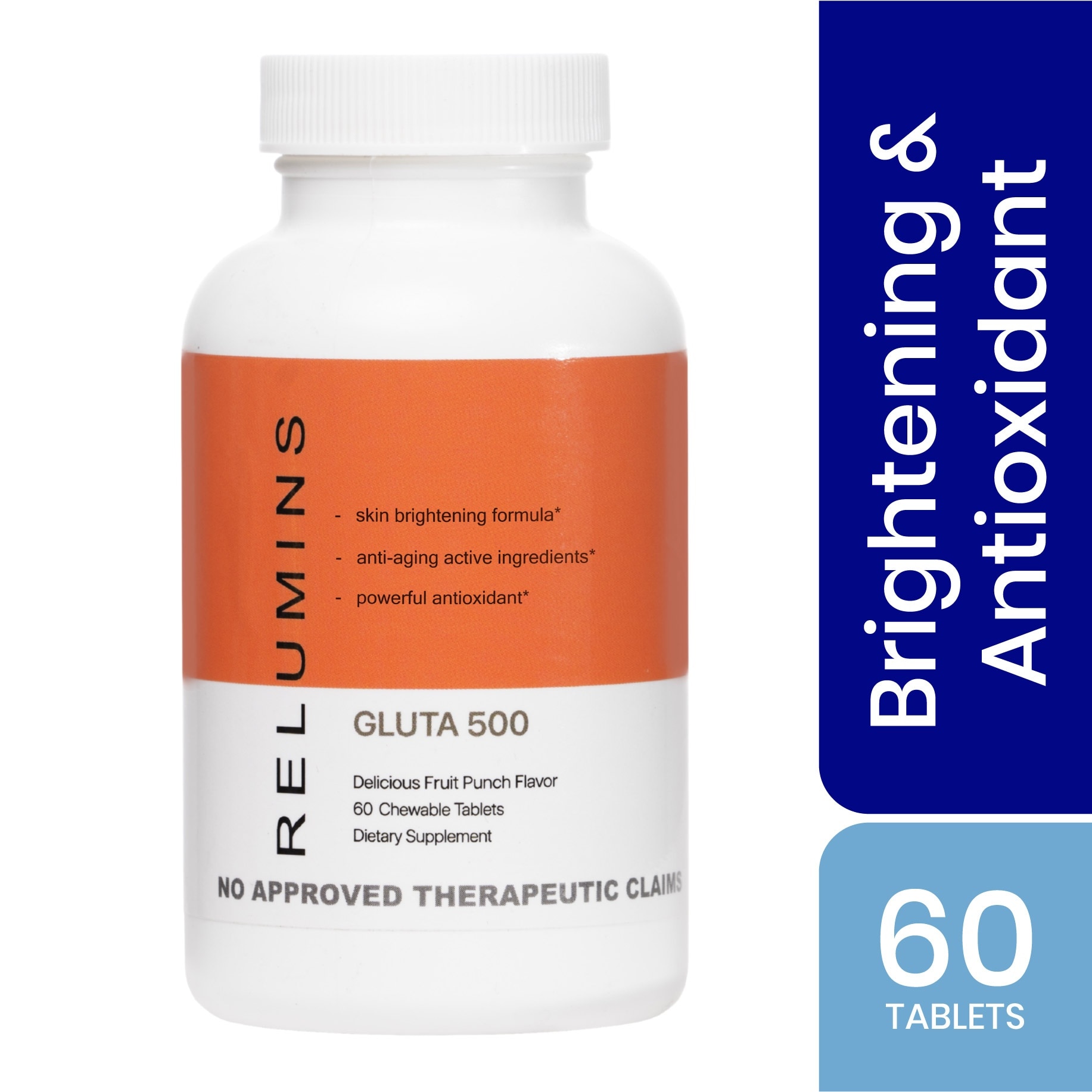 RELUMINS Gluta 500 Dietary Supplements 60 Chewable Tablets