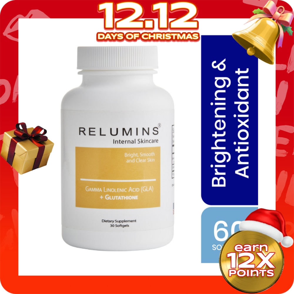 RELUMINS GLA Plus Glutathione Dietary Supplement 30 Softgels