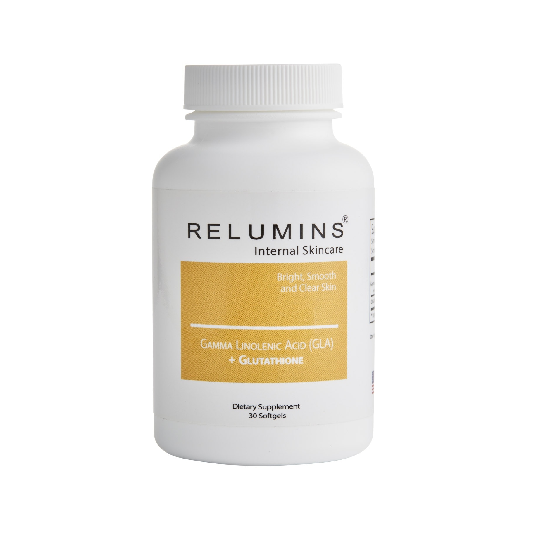 RELUMINS GLA Plus Glutathione Dietary Supplement 30 Softgels