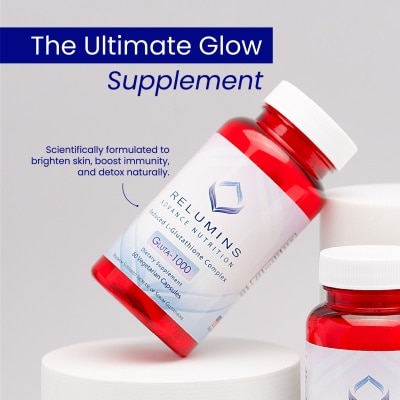 RELUMINS, L-Glutathione Bot 1000mg 60 Vegetarian Capsules