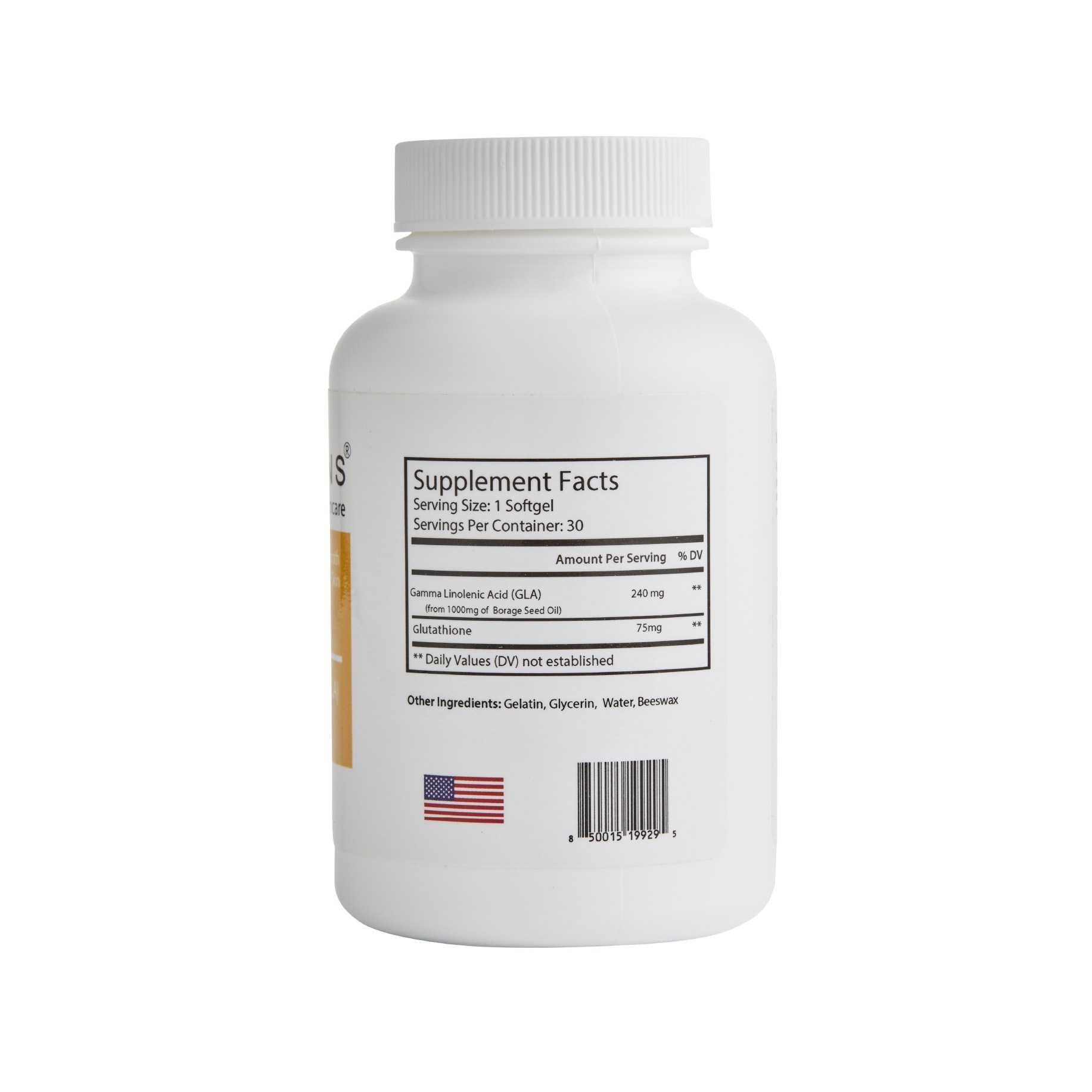 RELUMINS GLA Plus Glutathione Dietary Supplement 30 Softgels
