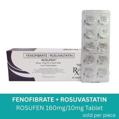ROSUFEN Rosufen Fenofibrate 160mg+ Rosuvastatin 10mg 1 Tablet [Prescription Required]