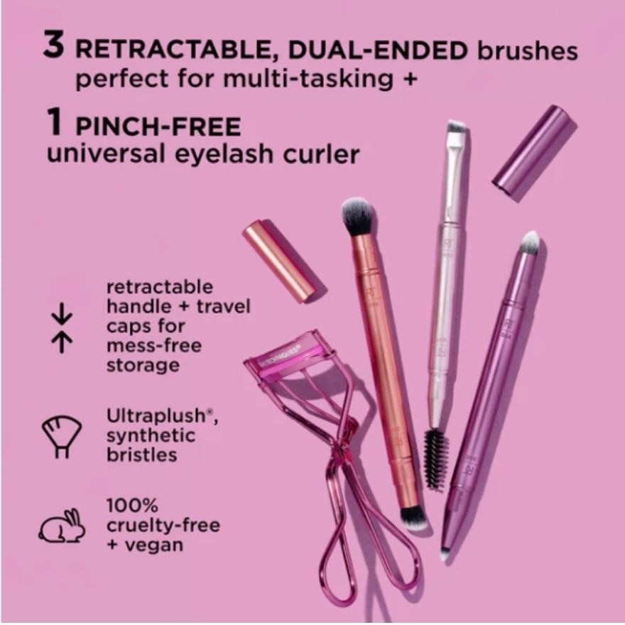 REAL TECHNIQUES Double Time Brush + Lash Set