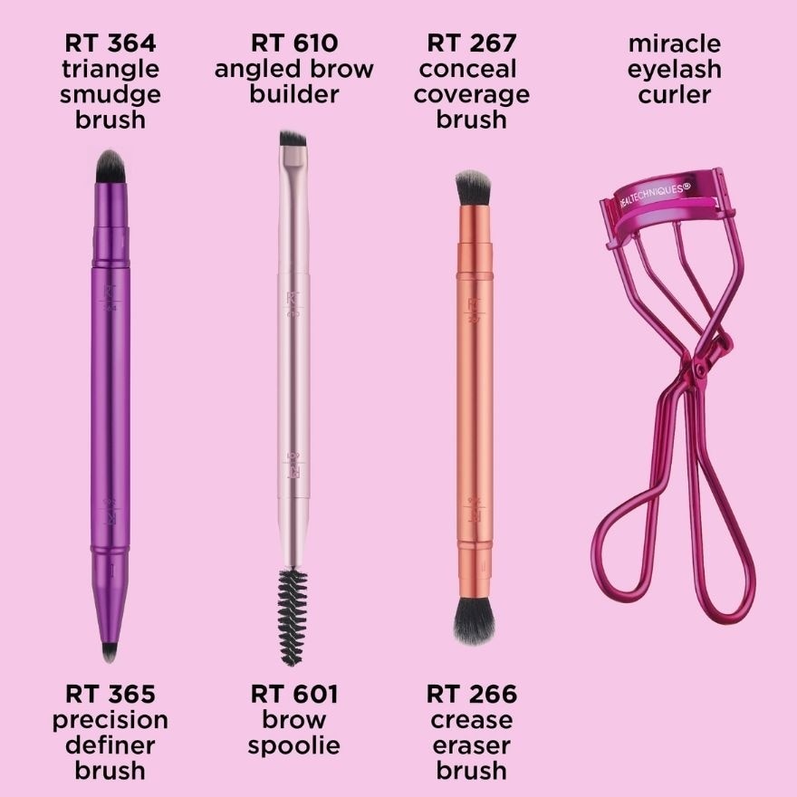 REAL TECHNIQUES Double Time Brush + Lash Set