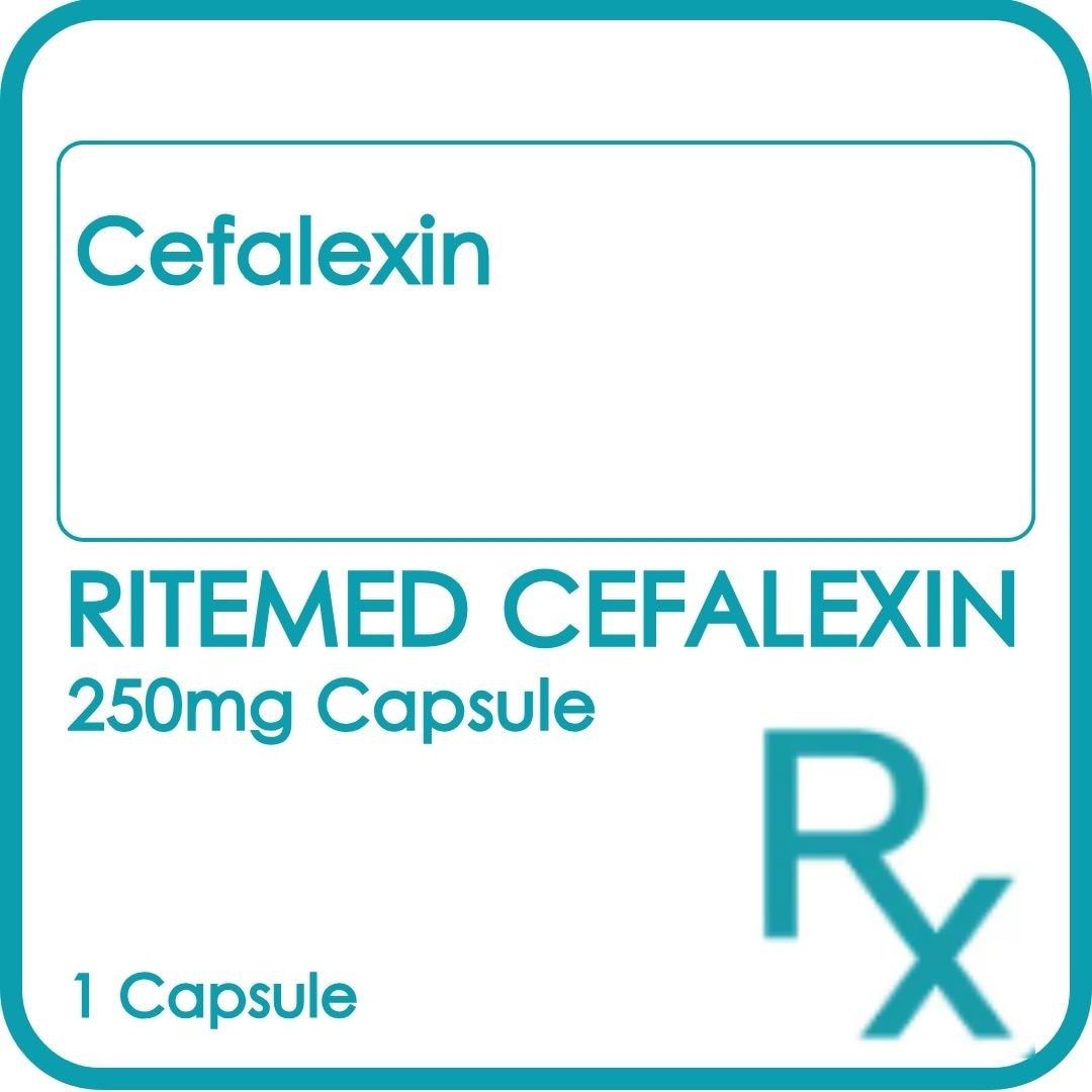 RITEMED Cefalexin 250mg Sold Per Piece [PRESCRIPTION REQUIRED]