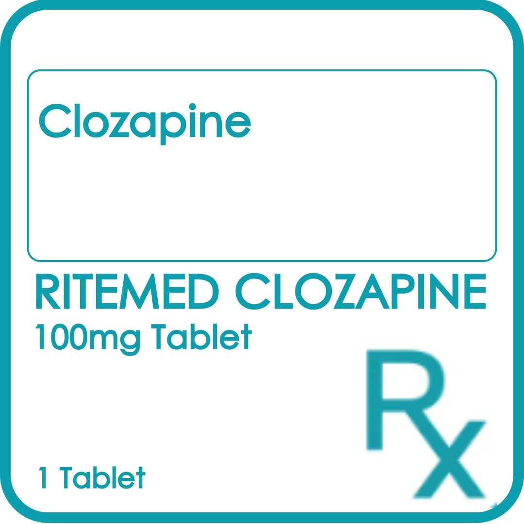 RITEMED CLOZAPINE 100mg Tablet Sold Per Piece [PRESCRIPTION REQUIRED]