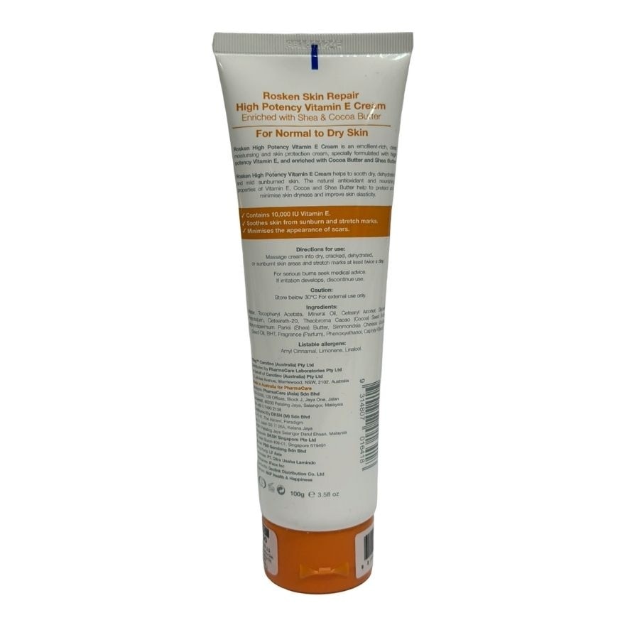 ROSKEN High Potency Vitamin E Cream 100g