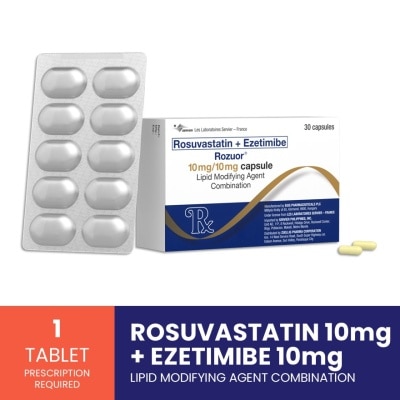 ROZUOR - ROZUOR Rosuvastatin 10 mg + Ezetimibe 10 mg Sold Per Piece [PRESCRIPTION REQUIRED] image