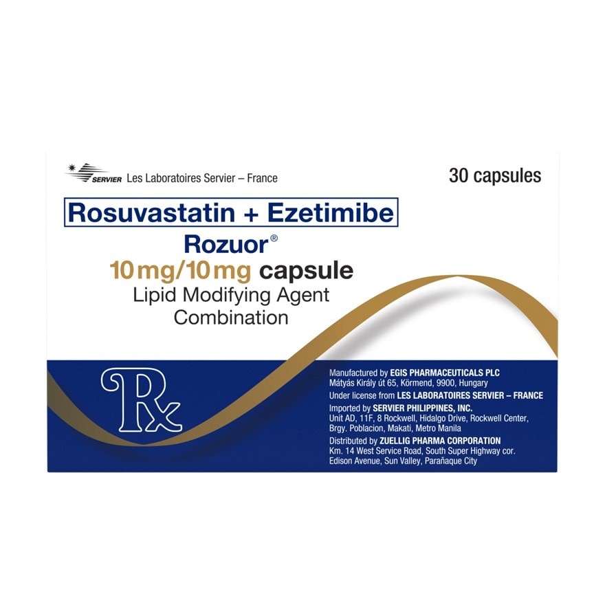 ROZUOR Rosuvastatin 10 mg + Ezetimibe 10 mg Sold Per Piece [PRESCRIPTION REQUIRED] image