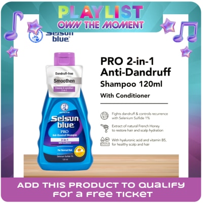 SELSUN BLUE - 2-In-1 Dandruff Treatment Shampoo 120ml