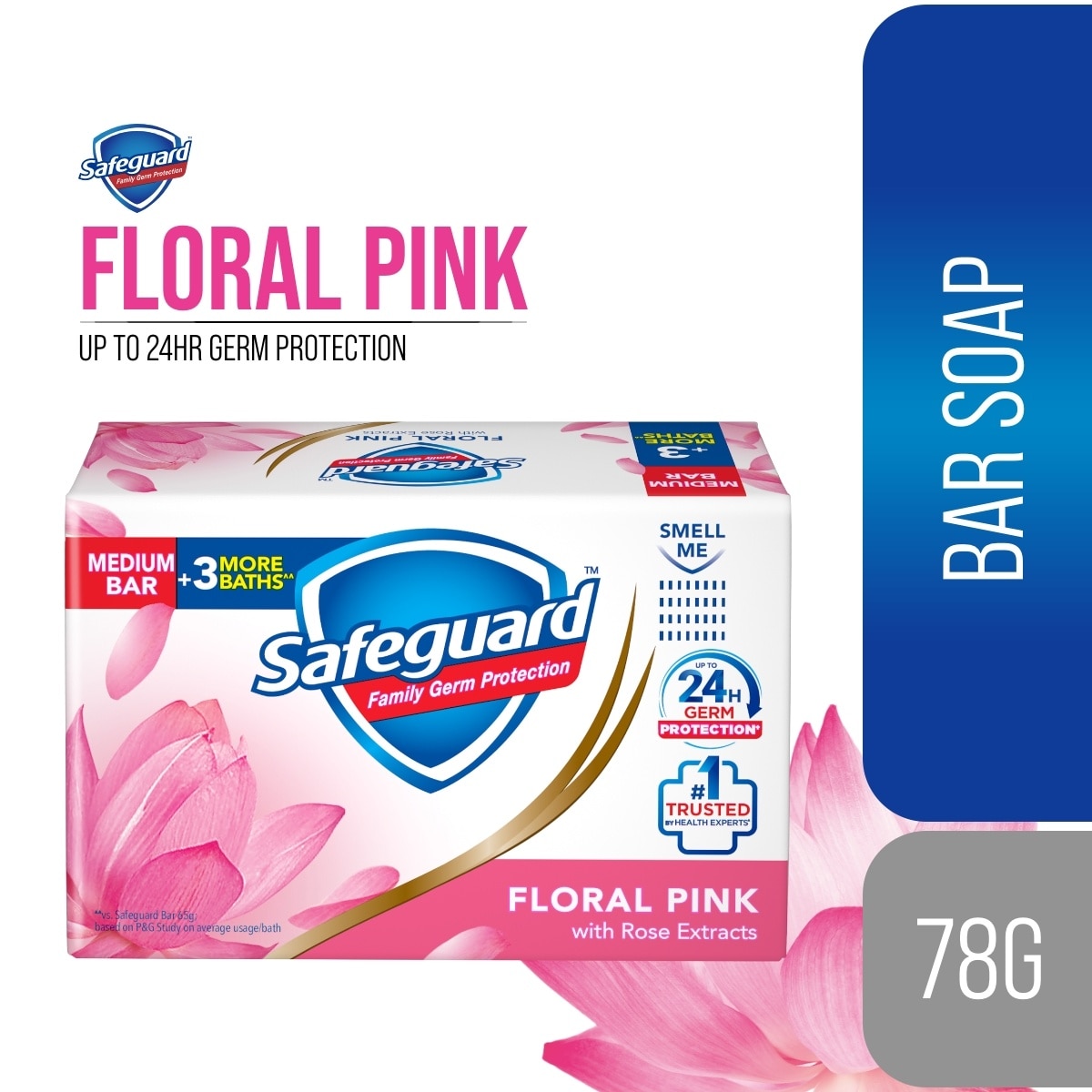 SAFEGUARD SAFEGUARD Floral Pink Bar Soap 85g image