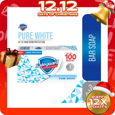 SAFEGUARD SAFEGUARD Pure White Tripid Bar Soap 115g