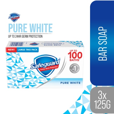 SAFEGUARD SAFEGUARD Pure White Tripid Bar Soap 115g