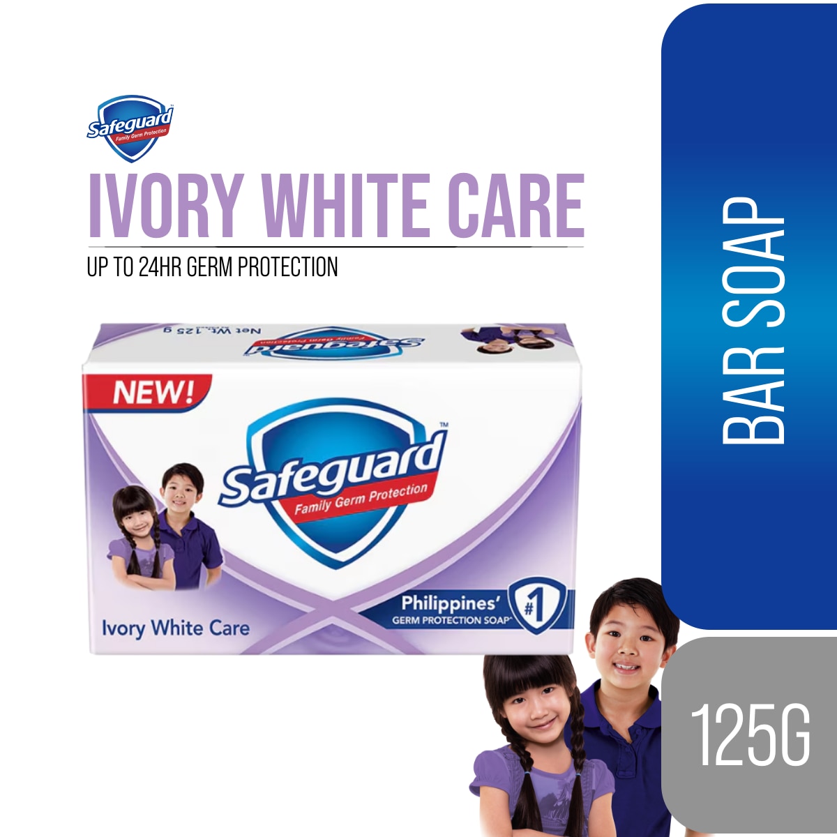 SAFEGUARD Ivory White Care 125g
