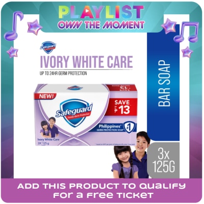 SAFEGUARD - SAFEGUARD Bar Soap Pure White Multipack 125g x 3