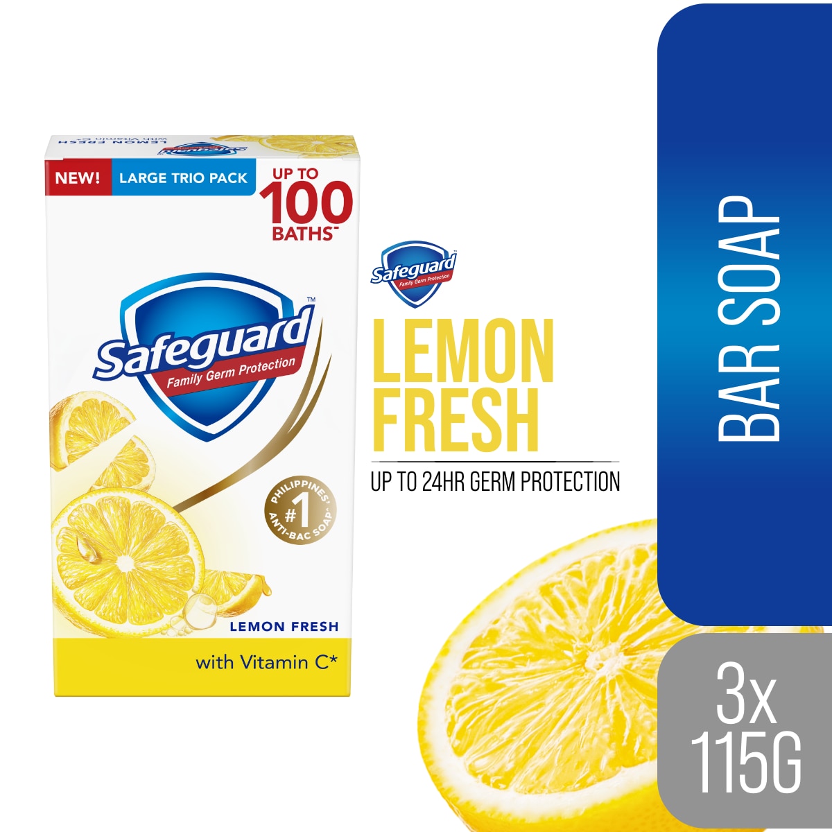 SAFEGUARD  Lemon 160g  x3