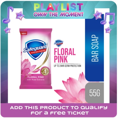 SAFEGUARD - SAFEGUARD SAFEGUARD Floral Pink Bar Soap 55g