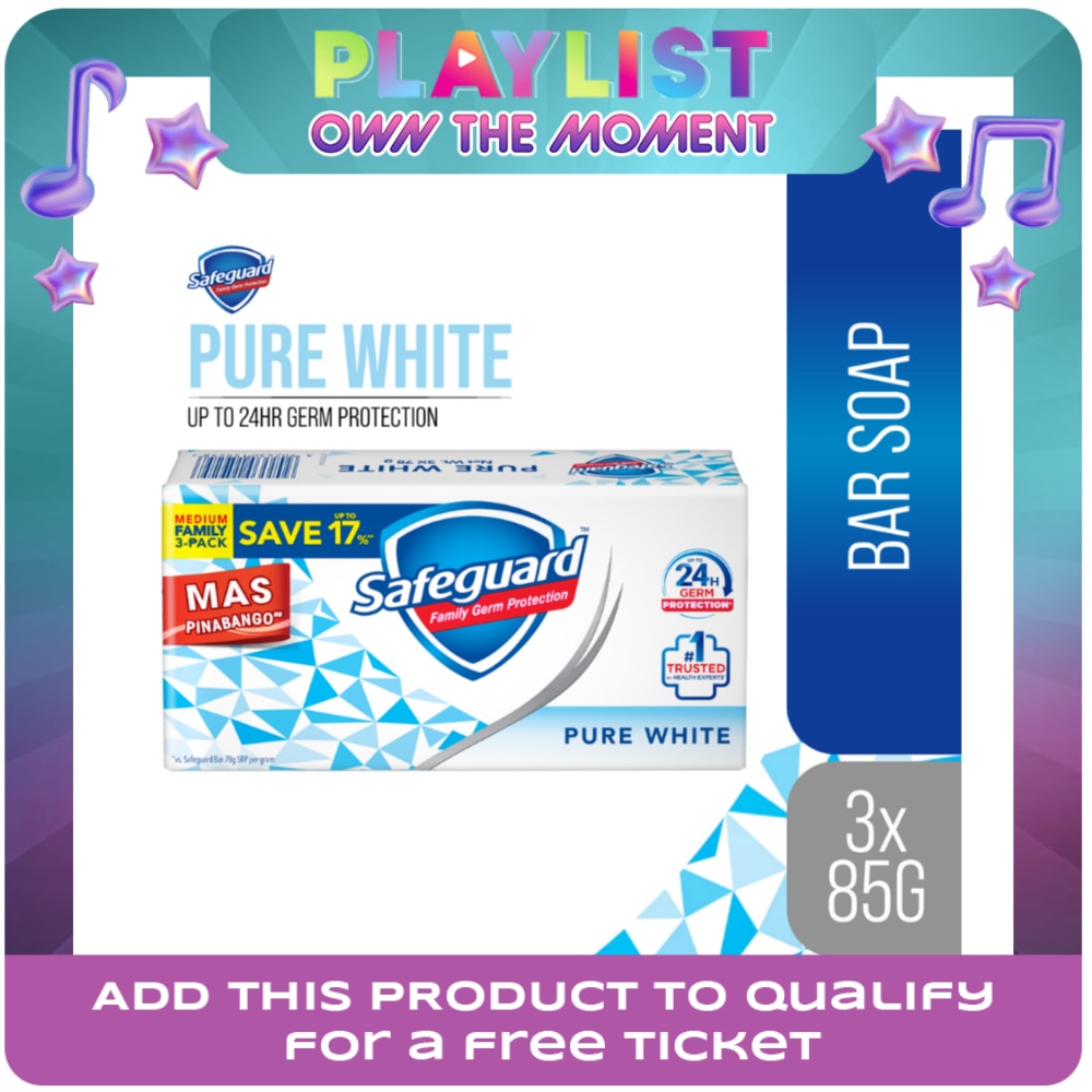 SAFEGUARD Bar Soap Pure White Multipack 78g x 3
