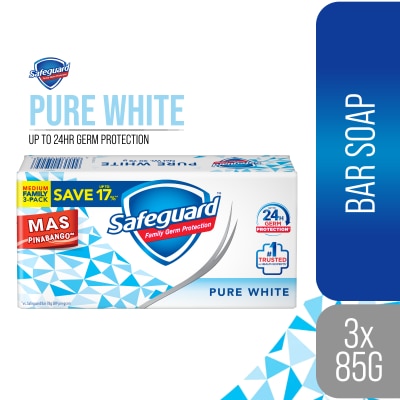 SAFEGUARD SAFEGUARD Pure White Bar Soap Trio Pack 78g