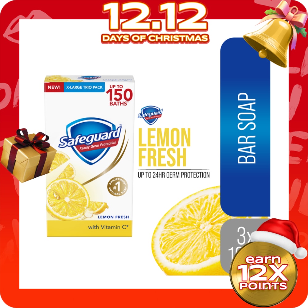 SAFEGUARD Lemon Fresh Bar Soap 115gx3 Value Pack