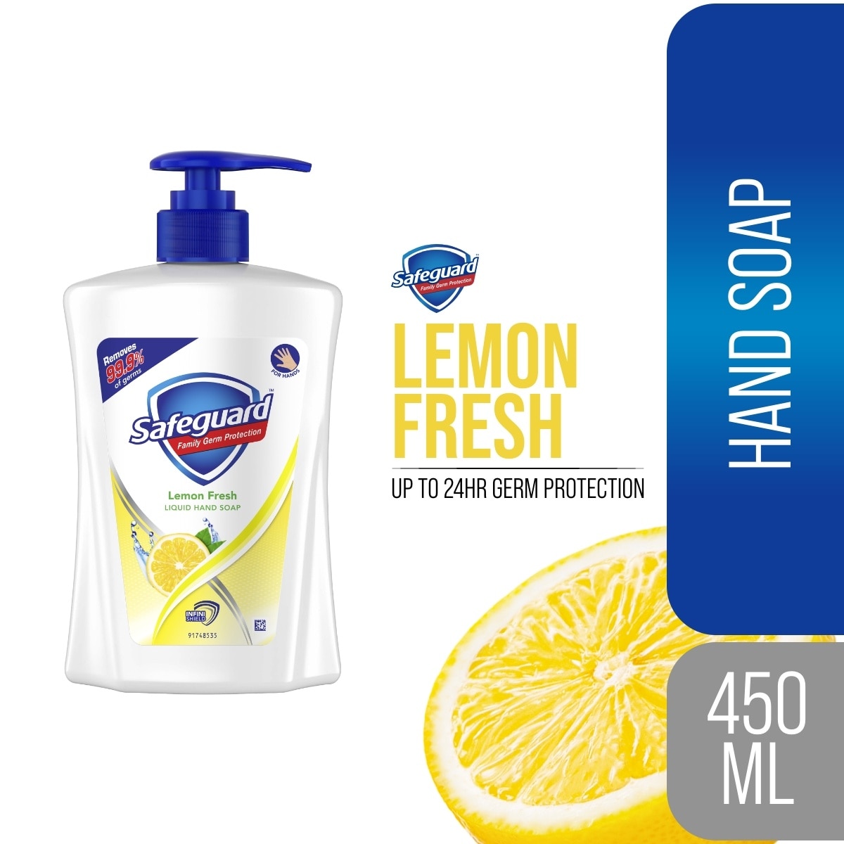 SAFEGUARD SAFEGUARD Liquid Hand Soap Lemon 450ml x 1 image