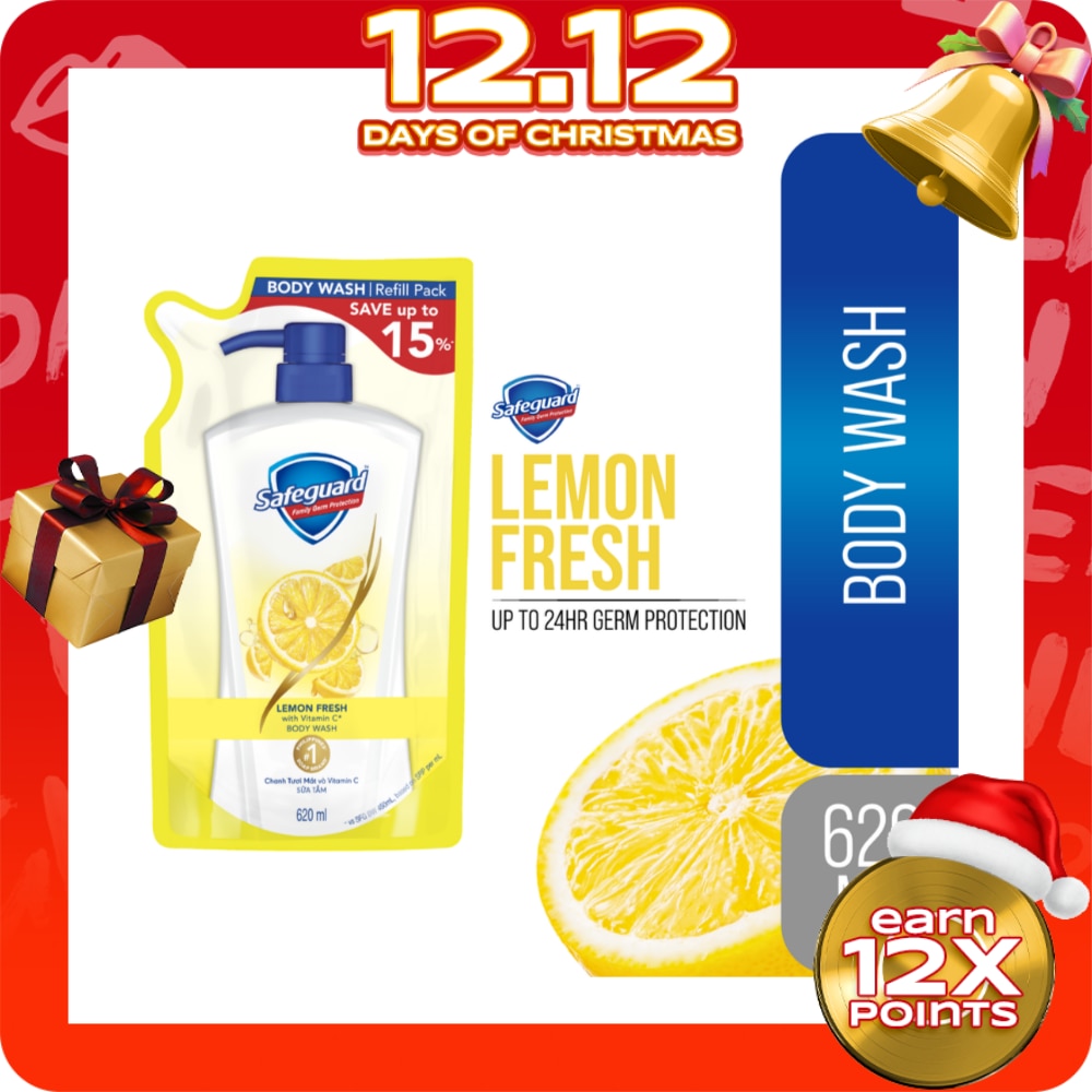 SAFEGUARD Bodywash Lemon 620ml Refill