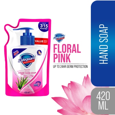 SAFEGUARD SAFEGUARD Liquid Hand Soap Pink Aloe 420ml Refill