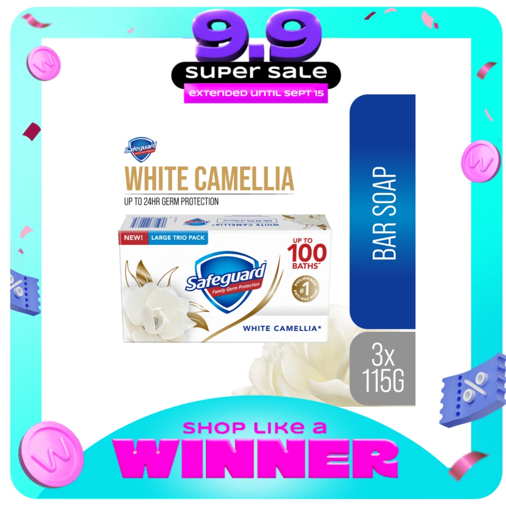 SAFEGUARD Bar Soap White Camellia 115g x 3 image