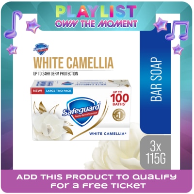 SAFEGUARD - SAFEGUARD Bar Soap White Camellia 115g x 3