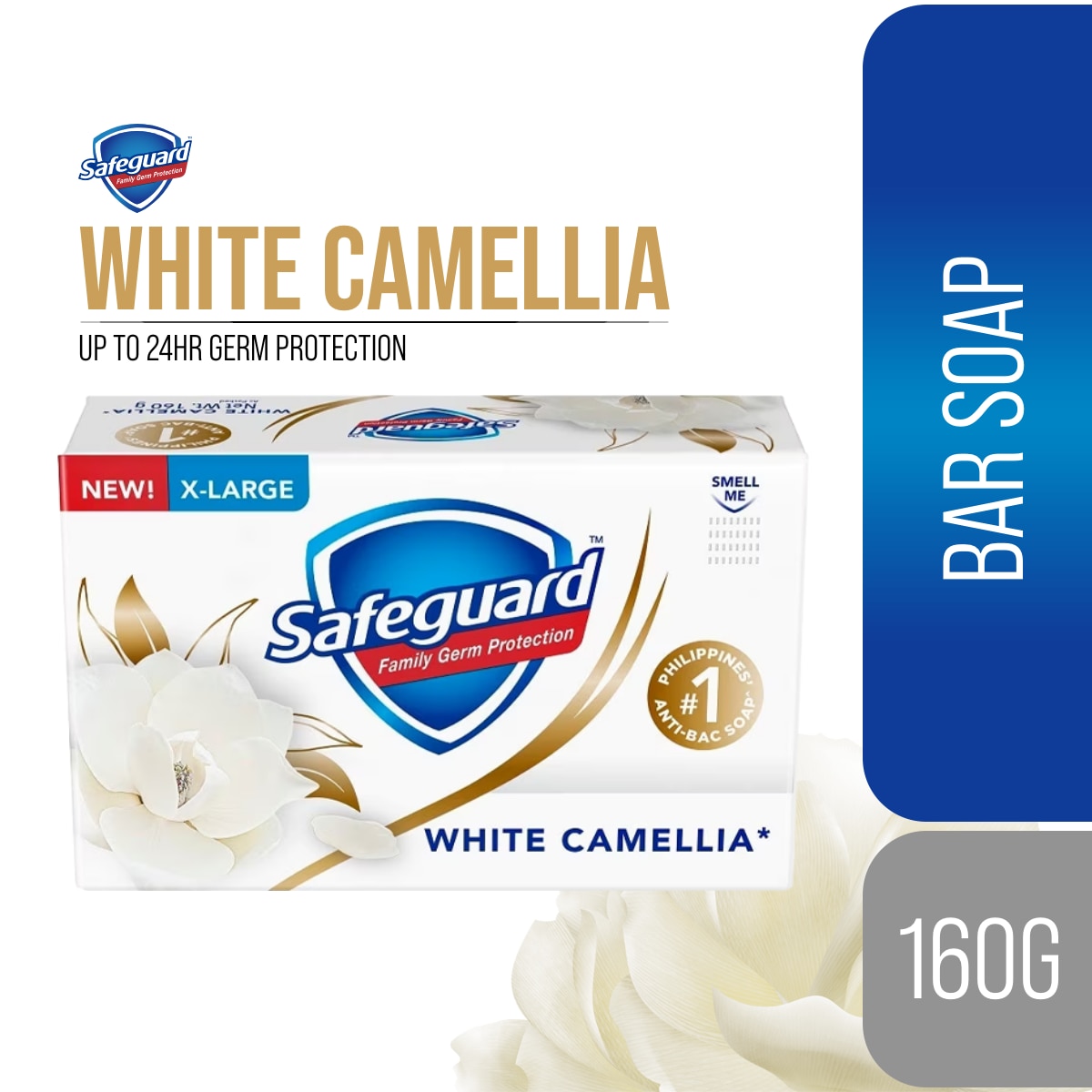 SAFEGUARD Bar White Camellia 160g