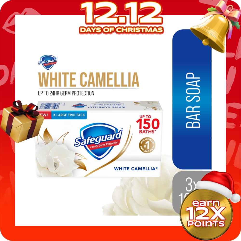 SAFEGUARD Bar White Camellia 160g 3s
